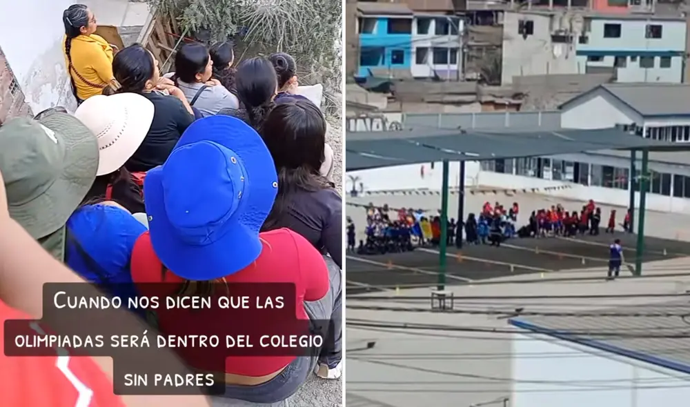 Hicieron todo lo posible para no perderse la participación de sus hijos en las olimpiadas.