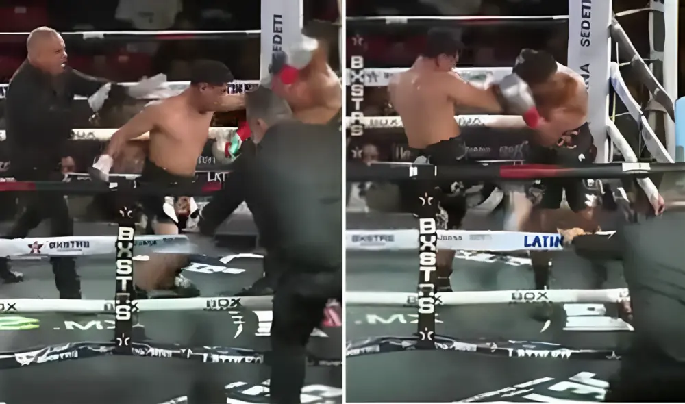 Ángel Tashiro Fierro perdió el control y agredió a su rival con una patada descalificadora en pleno combate de boxeo.