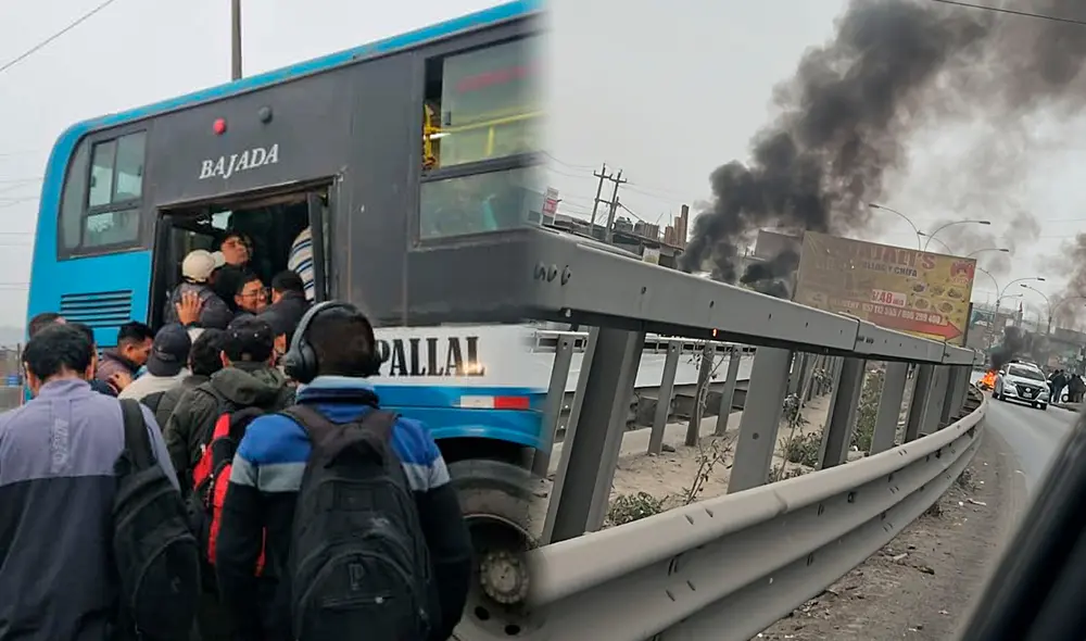 Caos en diversos puntos de Lima ante el paro de transportistas. Foto: Composición LR