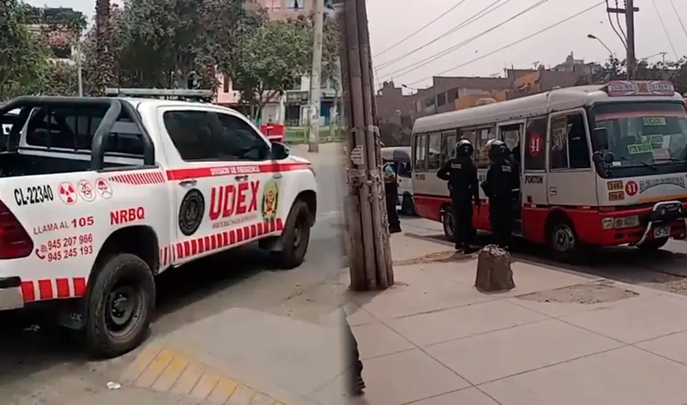 Equipo de UDEX atendió el incidente en San Juan de Lurigancho. Foto: Composición LR Equipo de UDEX atendió el incidente en San Juan de Lurigancho. Foto: Composición LR