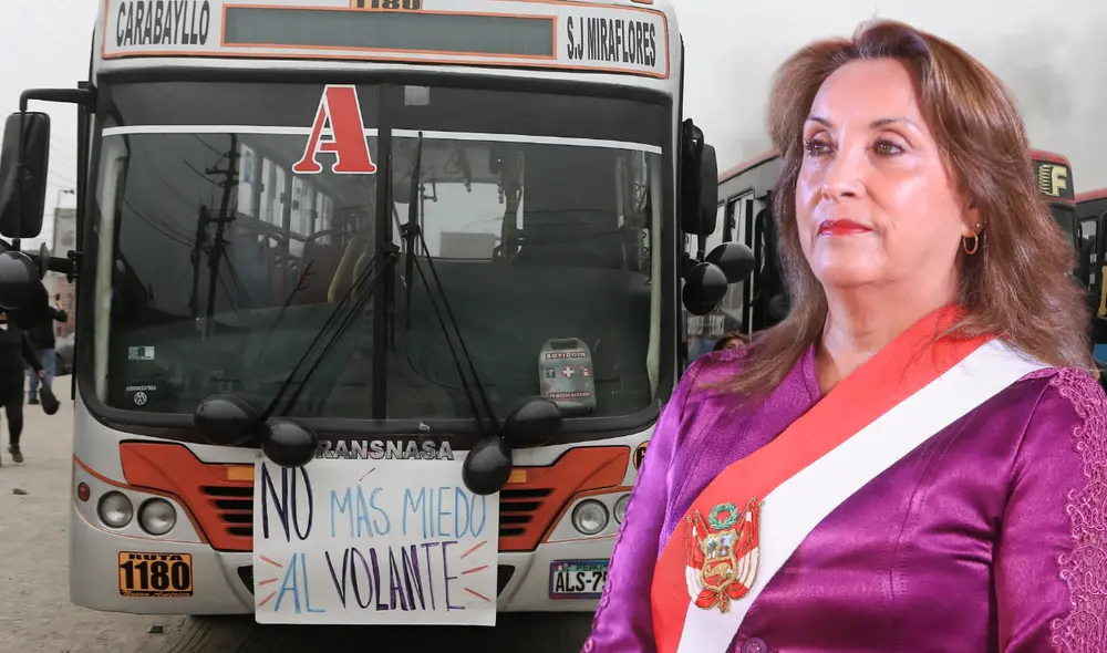 Dina Boluarte minimizó el paro de transportistas y propuso no contestar llamadas ni mensajes de extorsionadores como medida en la lucha contra la inseguridad ciudadana. Foto: Composición/LR