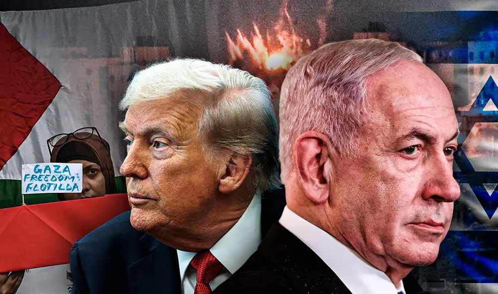 El acuerdo, presentado el 29 de septiembre por Donald Trump, ya fue aceptado por Benjamín Netanyahu y parcialmente por Hamás. Foto: Composición LR/AFP.