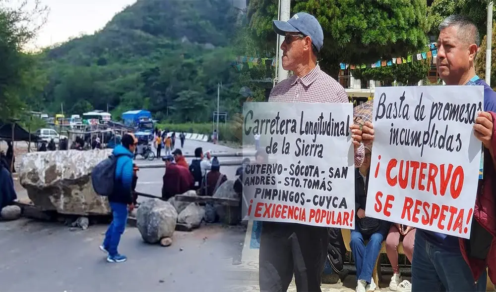 Ronderos bloquean carretera Chiclayo-Jaén en protesta por mejores condiciones de vida