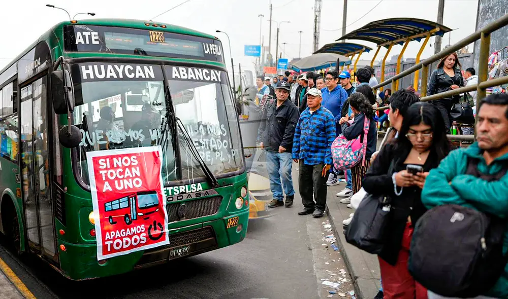 Bloqueo de vías en Lima. Foto: composición La República
