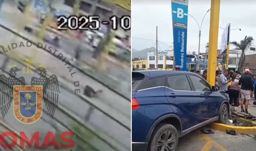 Accidente en Comas, cerca a la estación Belaunde del Metropolitano, deja 3 heridos