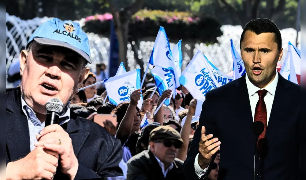 Ciudadanos rechazaron homenaje a Kirk. Alcalde señaló que "es un mártir". Foto: MML/ AFP/ composición LR.