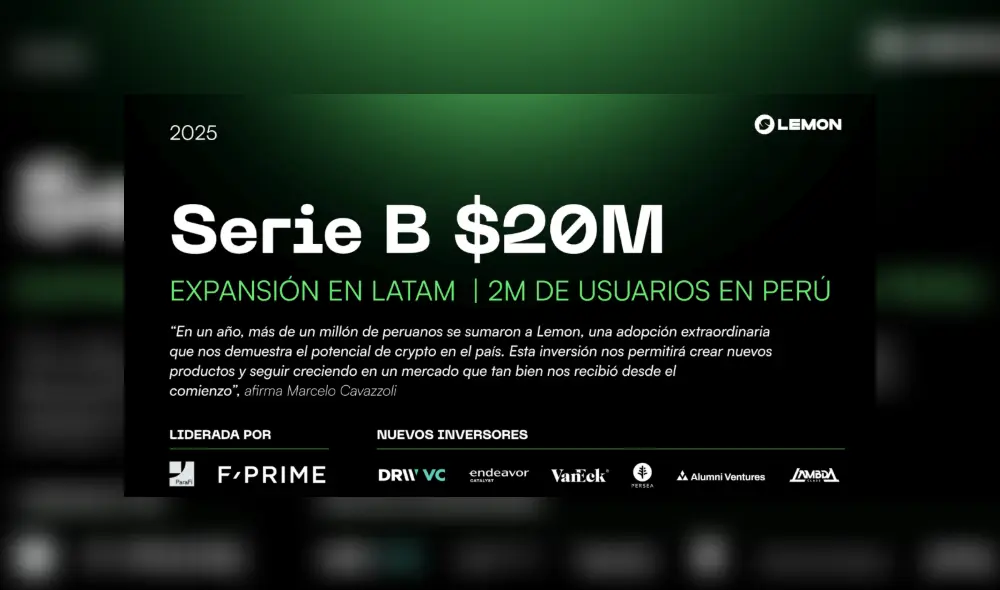 Lemon acumuló más de un millón de usuarios en 12 meses en Perú. Foto: Lemon Lemon acumuló más de un millón de usuarios en 12 meses en Perú. Foto: Lemon