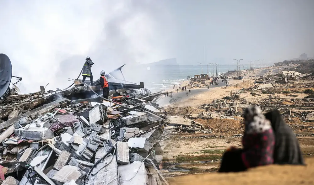 La ONU está lista para lanzar un plan de 60 días de asistencia humanitaria en Gaza, con 170.000 toneladas de ayuda disponibles, una vez entre en vigor el alto el fuego. Foto: composición LR/AFP