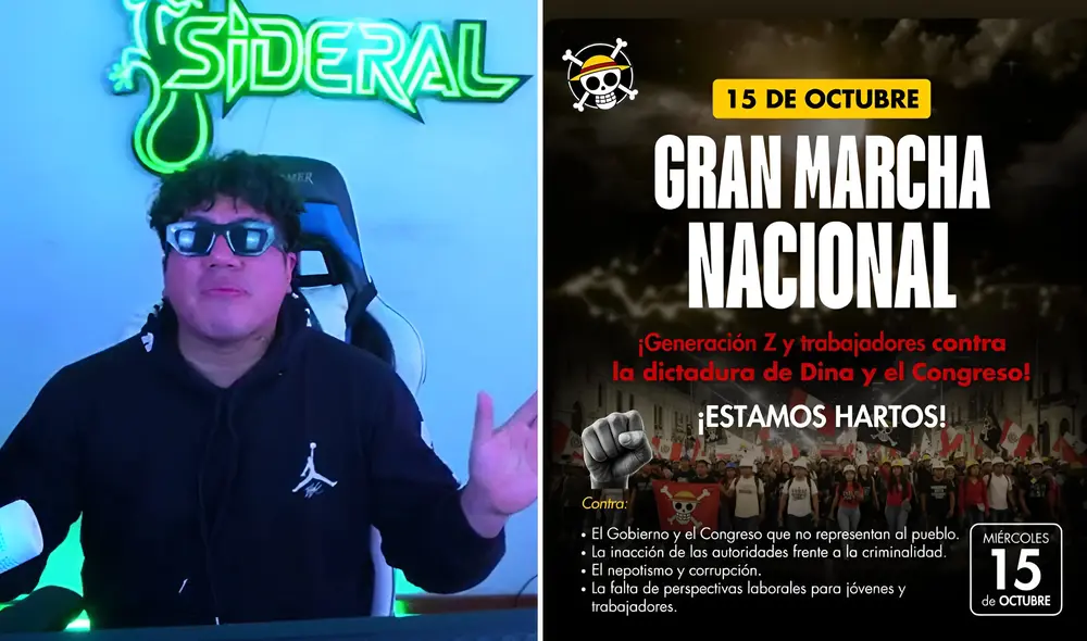 Influencers y creadores de contenido se unen a protesta contra el Gobierno.