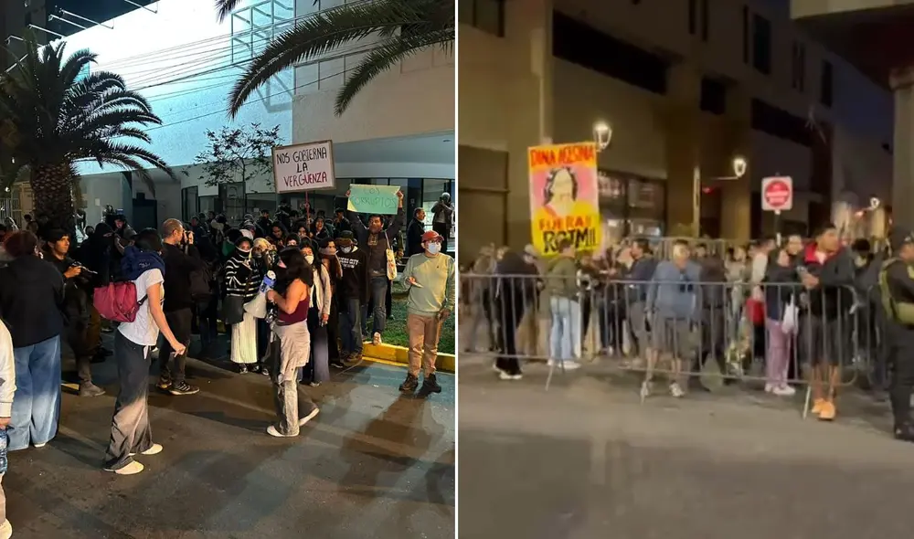 Manifestantes bloquean vía frente a Embajada de Ecuador por presunto asilo político de presidenta Dina Boluarte