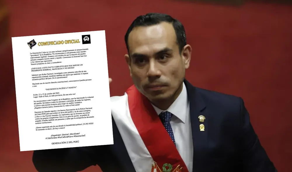 Generación Z anuncia manifestación contra gobierno de José Jerí este domingo 12 de octubre. Foto: composición LR Generación Z anuncia manifestación contra gobierno de José Jerí este domingo 12 de octubre. Foto: composición LR