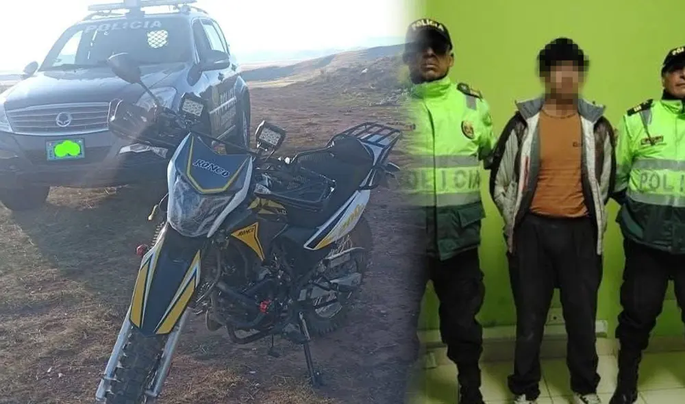 Intervenido intentó escapar con vehículo menor. Foto: PNP.