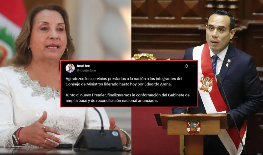 José Jerí aseguró ante la prensa que organiza el nuevo gabinete. Foto: composición LR José Jerí aseguró ante la prensa que organiza el nuevo gabinete. Foto: composición LR