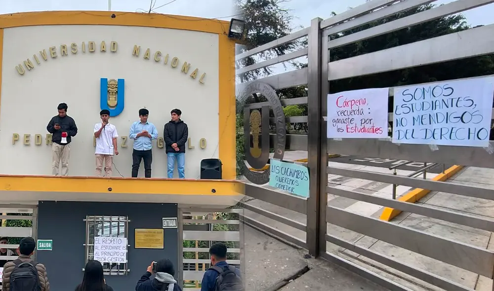 Protesta inició a las 4 de la mañana cuando alumnos colocaron cadenas y carteles en las puertas de ingreso. Protesta inició a las 4 de la mañana cuando alumnos colocaron cadenas y carteles en las puertas de ingreso.