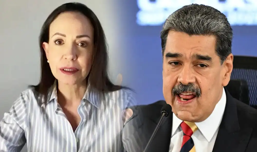 María Corina Machado, ganadora del Nobel de la Paz 2025, asegura que el régimen de Nicolás Maduro está en sus “últimos días”. Foto: composición LR/AFP