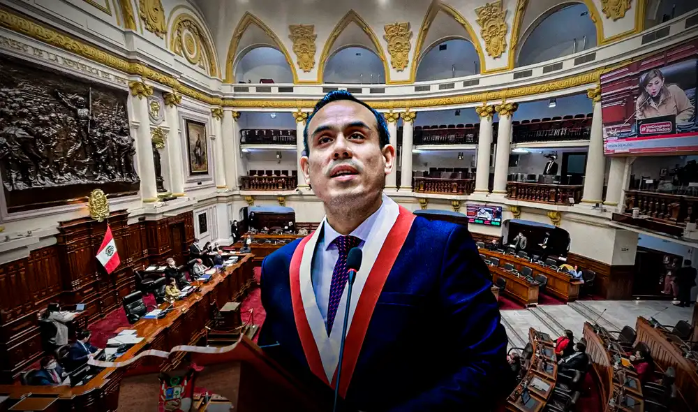 José Jerí presenta proyecto de ley como congresista siendo presidente. Foto: composición LR