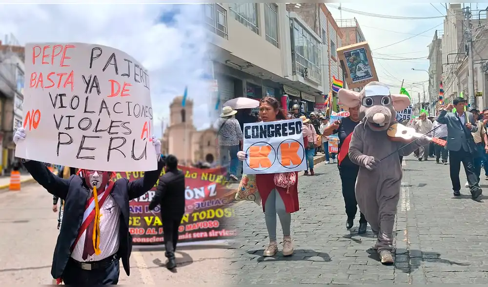 Ciudadanos de diferentes regiones participaron de la Marcha Nacional del 15 de octubre. Foto: Composición LR
