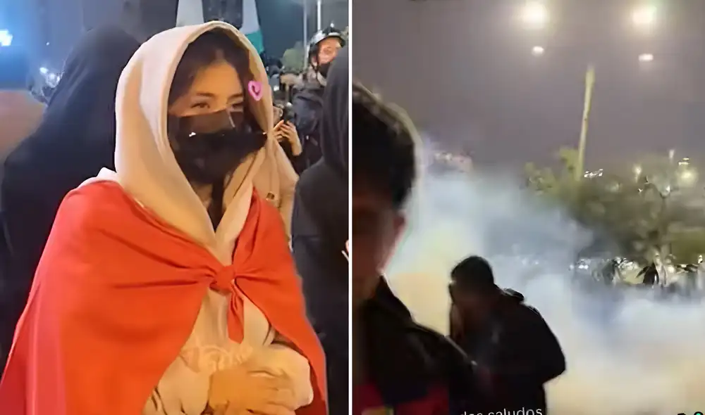 Creadora de contenido apoyó marcha del 15 de octubre. Creadora de contenido apoyó marcha del 15 de octubre.