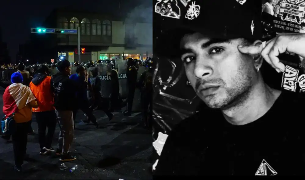 Cantante fallece durante manifestaciones en Centro de Lima. Foto: composición LR
