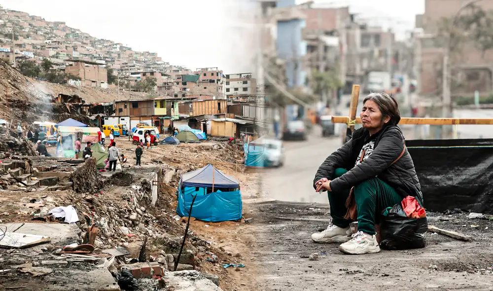 Incendio en Pamplona Alta deja varias familias damnificadas. Foto: La República