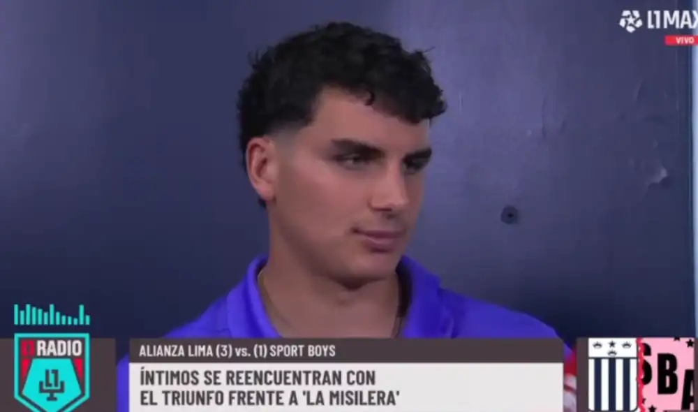 Matías Succar ingresó en el segundo tiempo del Alianza Lima vs Sport Boys. Foto: composición LR/captura de L1 Max Matías Succar ingresó en el segundo tiempo del Alianza Lima vs Sport Boys. Foto: composición LR/captura de L1 Max