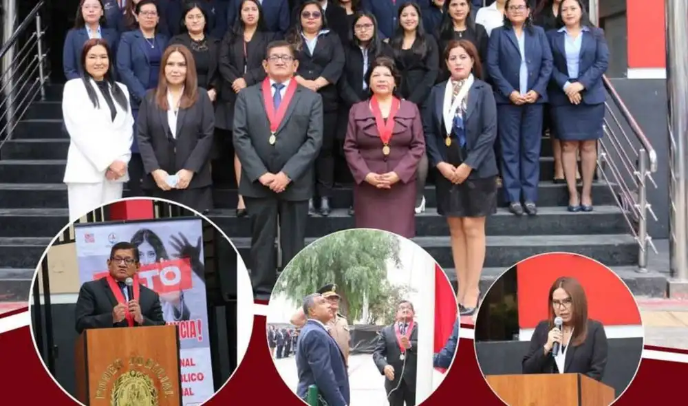 Durante la ceremonia, se izaron las banderas nacionales y del Poder Judicial. Fuente: Difusión. Durante la ceremonia, se izaron las banderas nacionales y del Poder Judicial. Fuente: Difusión.