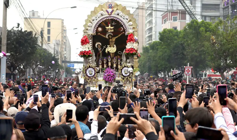 Procesión del Señor de los Milagros. Foto: difusión Procesión del Señor de los Milagros. Foto: difusión