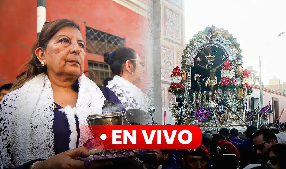 Señor de los Milagros realiza su segundo recorrido este 18 de octubre en las principales calles de Lima. | Sebastián Blanco/La República