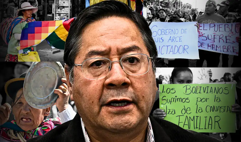 Luis Arce, deja su cargo como presidnete de Bolivia en medio de una crisis de inflación y desconfianza social. Foto: Composición LR