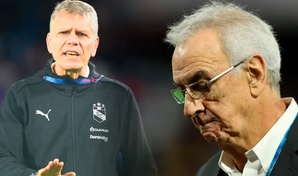 Autori cuestiona a Fossati previo al Cristal vs Universitario. Foto: Lr/L1 MAX