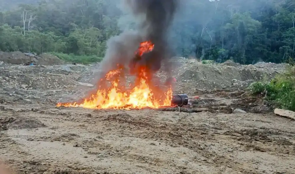 Golpe al narcotráfico y a la minería ilegal en el distrito de La Morada. Foto: Inforegion