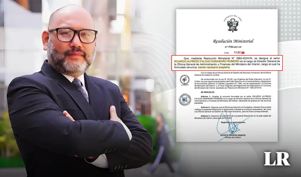Al recibir la carta de renuncia del jefe de la OGAF, Ricardo Kanashiro, el ministro Tiburcio indicó que era "necesario aceptarla". Foto: composición LR