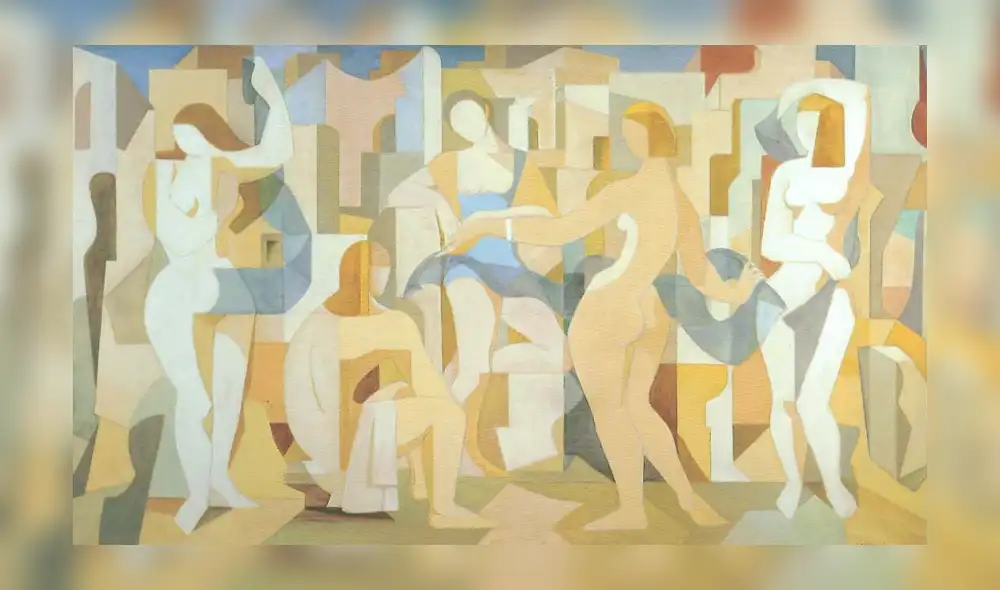 “Composición con cinco figuras” de Carlos Quíspez Asín. “Composición con cinco figuras” de Carlos Quíspez Asín.