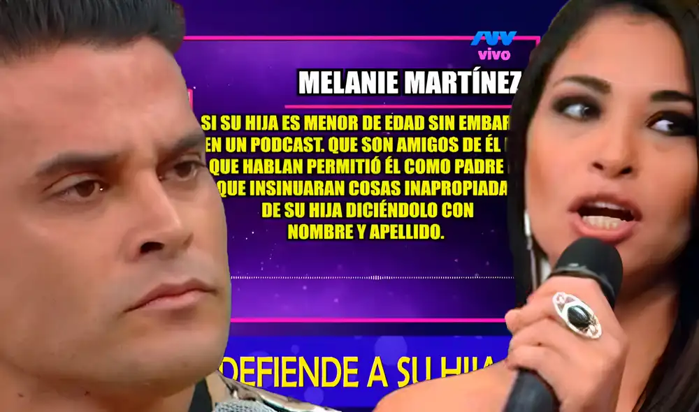 Melanie Martínez acusa de padre ausente a Christian Domínguez. Foto: Composición LR/Captura/ATV