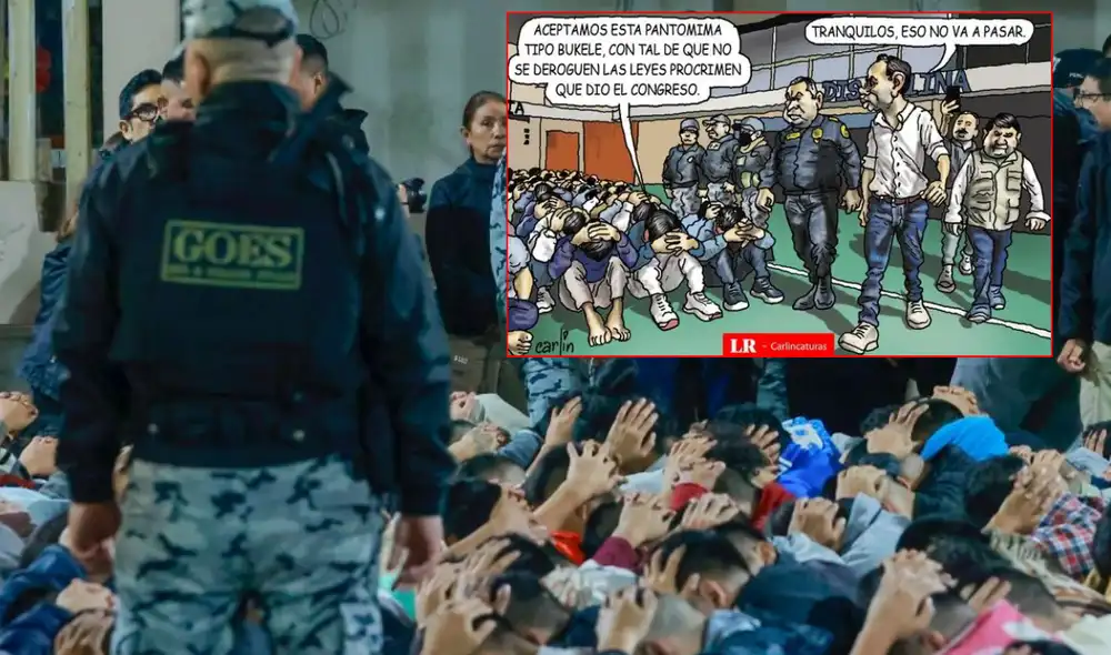 Carlincatura del día, martes 21 de octubre, sobre las visitas de un mandatario a los centros penitenciarios. Foto: Composición/LR