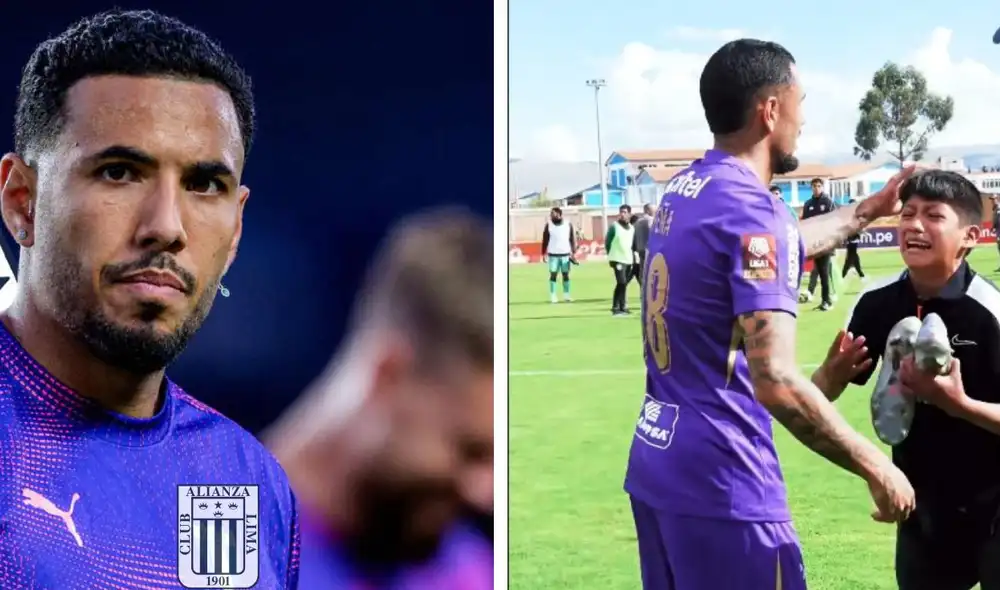 Sergio Peña tiene tierno gesto con un niño aliancista. Foto: Lr/ Alianza Lima