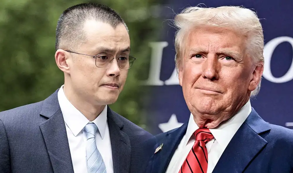 Donald Trump indulta a Changpeng Zhao, cofundador de Binance, condenado por incumplir normativas anti-lavado de dinero en 2024, permitiendo su regreso a EE. UU. Foto: composición LR/AFP