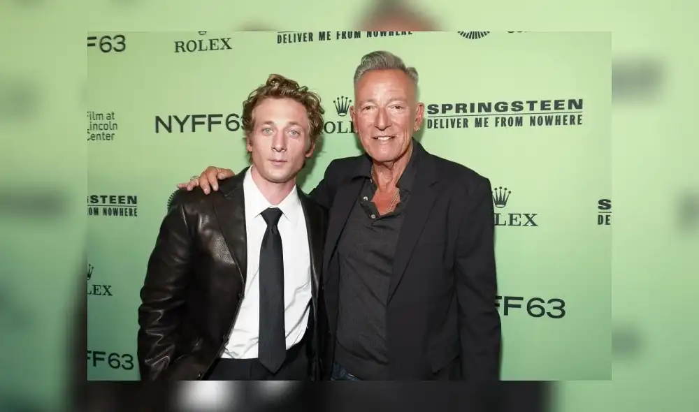 Jeremy Allen White y Bruce Springsteen.