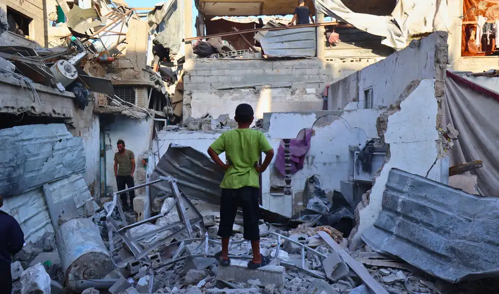 La ONU alerta que los escombros en Gaza ocultan graves riesgos tóxicos. Foto: AFP