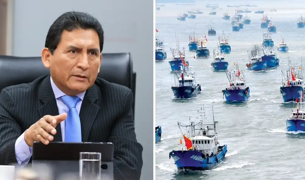 Ministro de la Producción resaltó el sistema de monitoreo de embarcaciones extranjeras y descartó impacto económico de pesca ilegal de pota. Foto: composición LR/Produce/Sonapescal Ministro de la Producción resaltó el sistema de monitoreo de embarcaciones extranjeras y descartó impacto económico de pesca ilegal de pota. Foto: composición LR/Produce/Sonapescal
