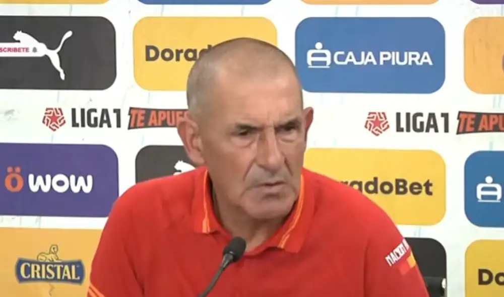 El DT de Los Chankas declarando en conferencia de prensa. Foto: Lr/Inka Digital. El DT de Los Chankas declarando en conferencia de prensa. Foto: Lr/Inka Digital.