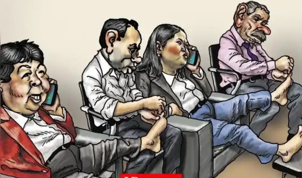 Carlincatura de hoy, martes 28 de octubre, sobre un reportaje que involucraba a una alta funcionaria captada mientras le cortaban las uñas de los pies. Foto: Composición/LR