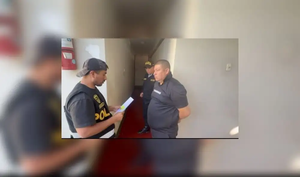 Brucelee Bermudo en el instante en que fue detenido.