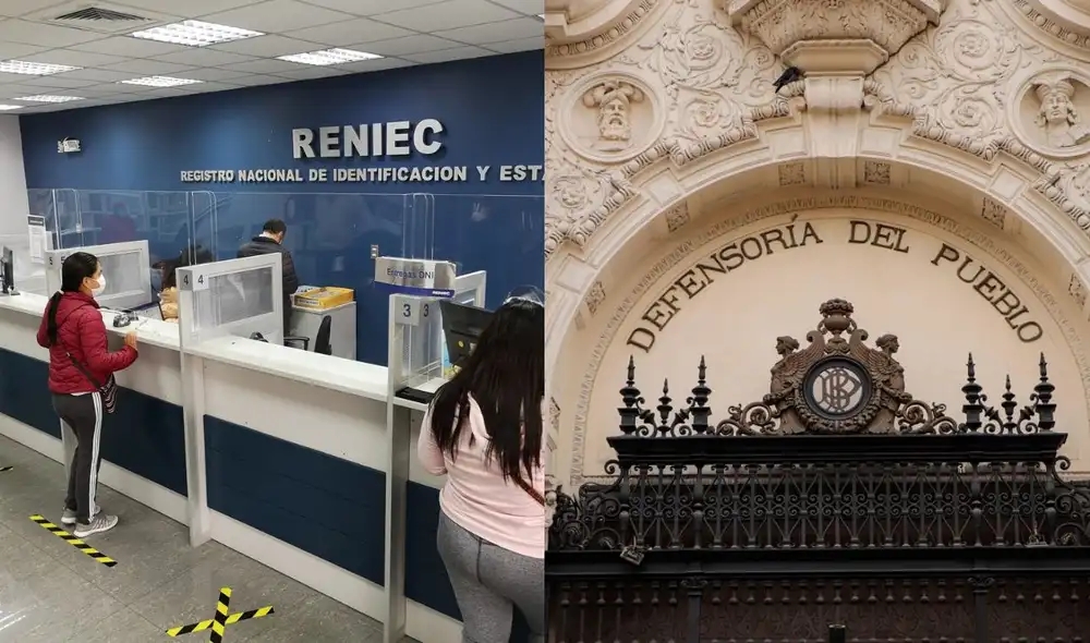 Reniec fue señalado por la Defensoría del Pueblo | Composición: LR. Reniec fue señalado por la Defensoría del Pueblo | Composición: LR.