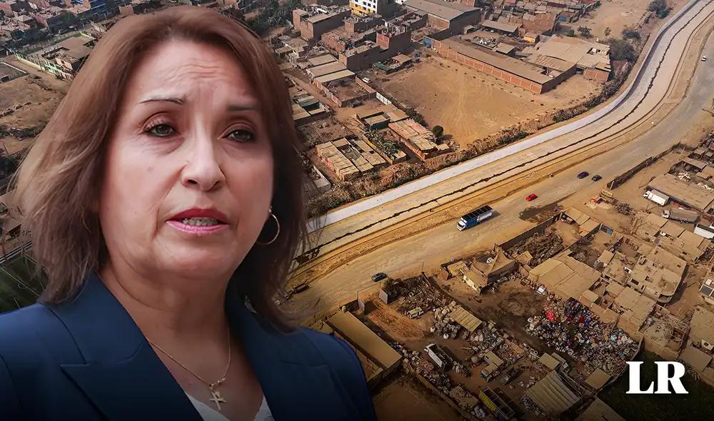 El 16 de septiembre de este año, la exjefa de Estado Dina Boluarte llegó a la quebrada de Huaycoloro para inaugurar el canal. Los vecinos no se presentaron en señal de protesta. Foto: Presidencia del Perú