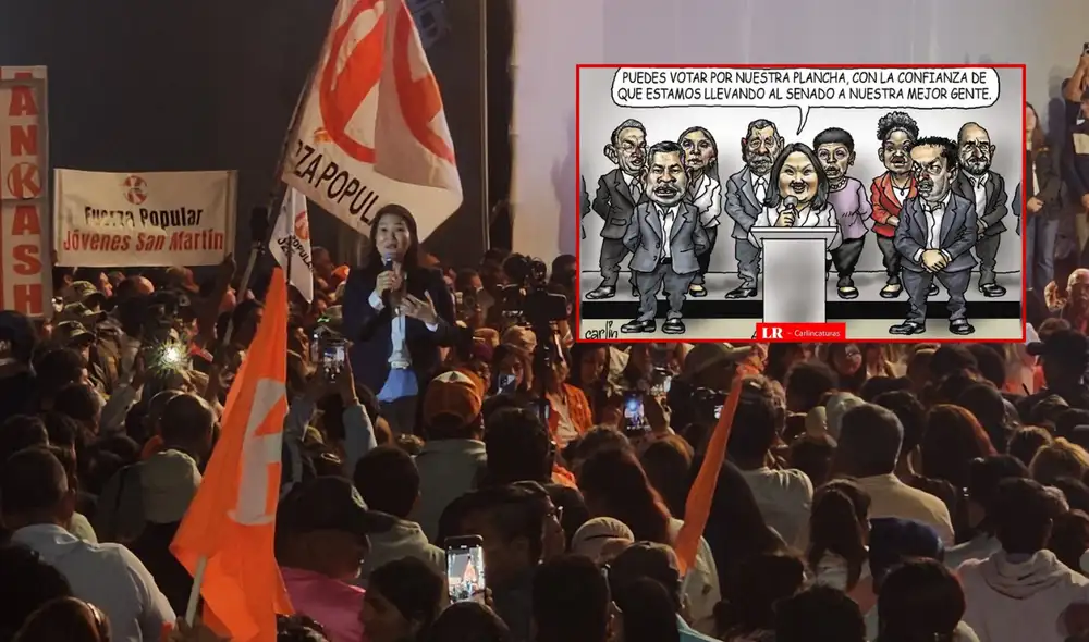 Keiko Fujimori presentó en Trujillo a los candidatos de su partido a las elecciones 2026. Foto: composición LR