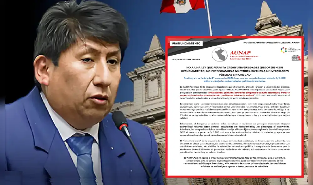 La Aunap cuestiona la propuesta de Waldemar Cerrón.