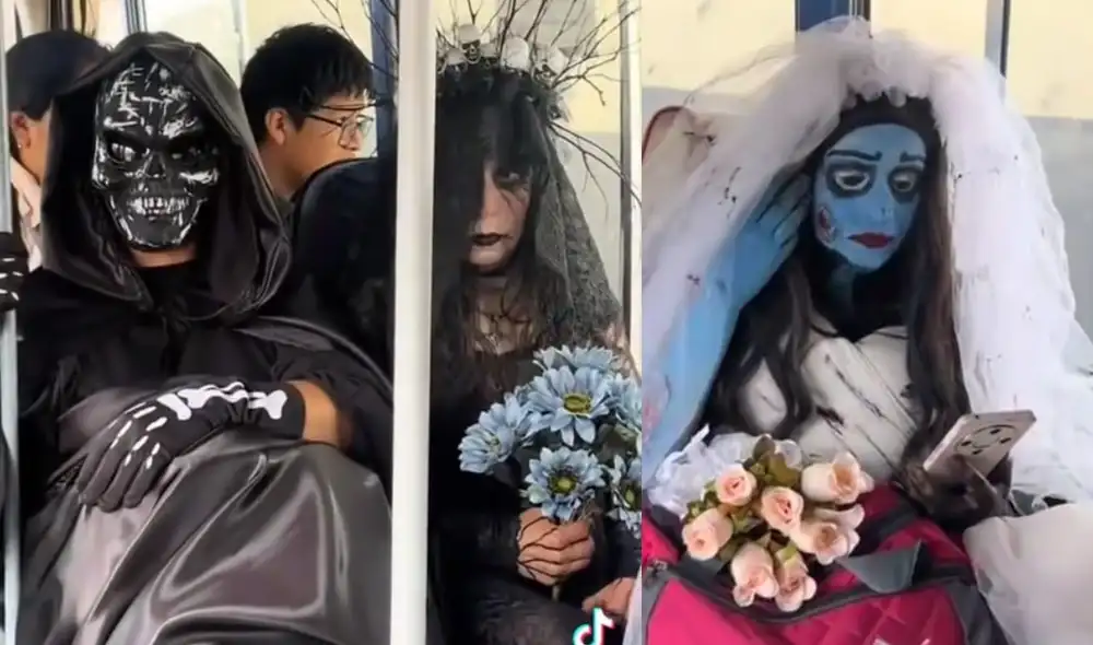 Los pasajeros celebran Halloween a bordo del bus y sus ocurrencias arrasan en TikTok