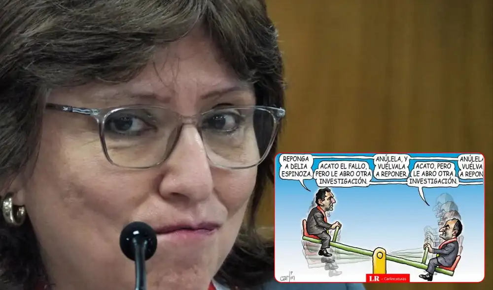 Carlincatura de hoy, domingo 2 de noviembre, sobre la reposición de la exfiscal de la Nación. Foto: Composición/LR Carlincatura de hoy, domingo 2 de noviembre, sobre la reposición de la exfiscal de la Nación. Foto: Composición/LR