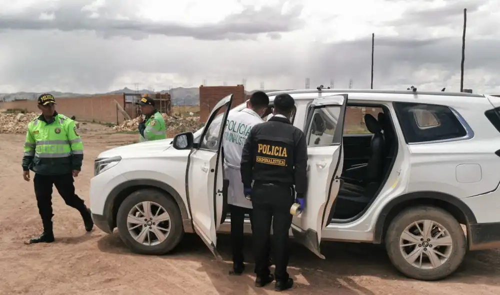 Investigados intentaron fugar en un primer momento en vehículo blanco. Foto: cortesía.